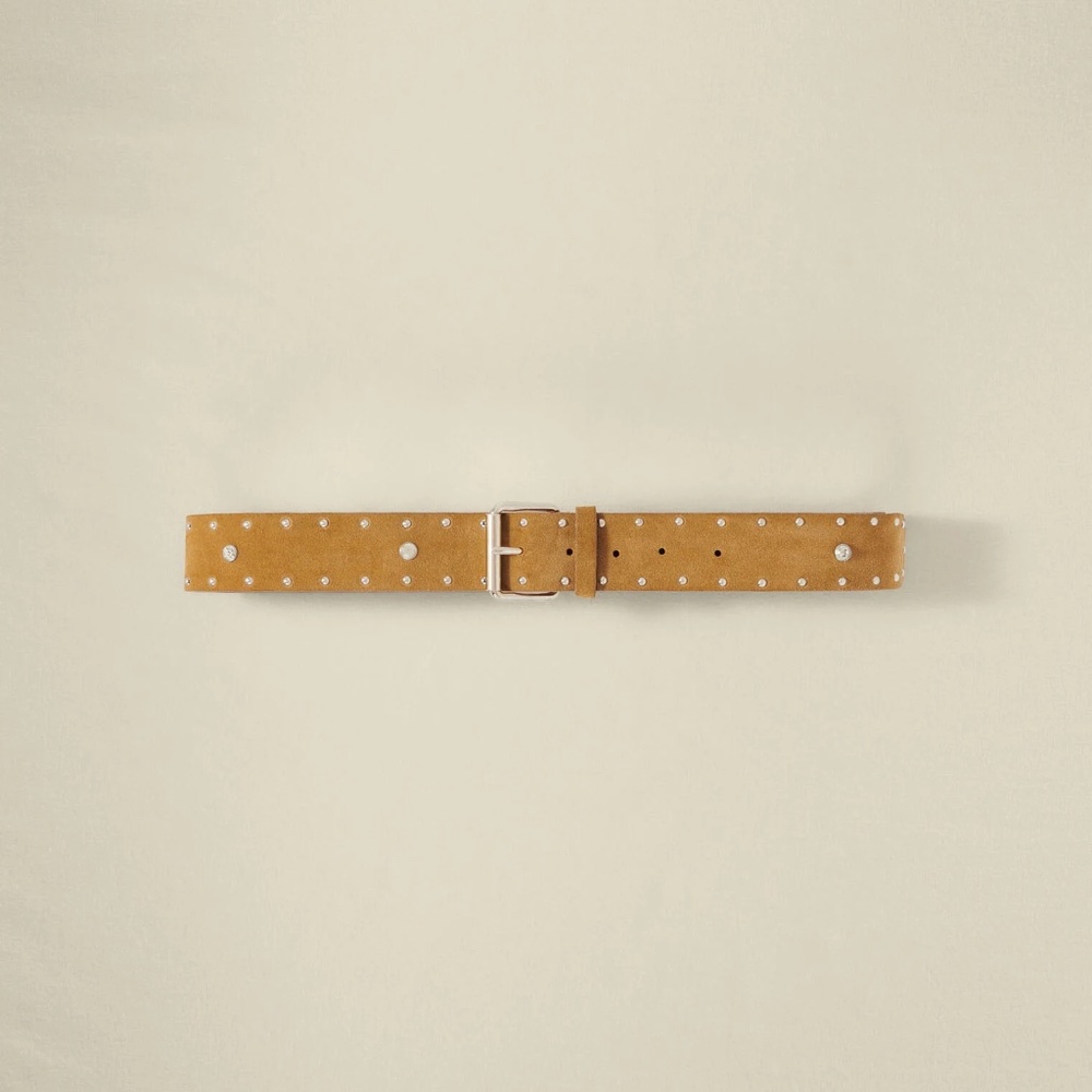 Maje Studded Suede Leather Belt (Women's S)